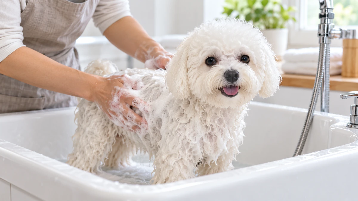 Bişon Çuha Köpeği köpek — banyo ve temizlik